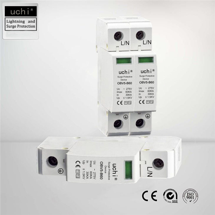 OBV5-B60 Ac Surge Arrester Spd Tipe 1 Dan 2 Din Rail Dapat Dipasang